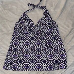 Mossimo Supply Co. Purple and Black Halter Swim Top
